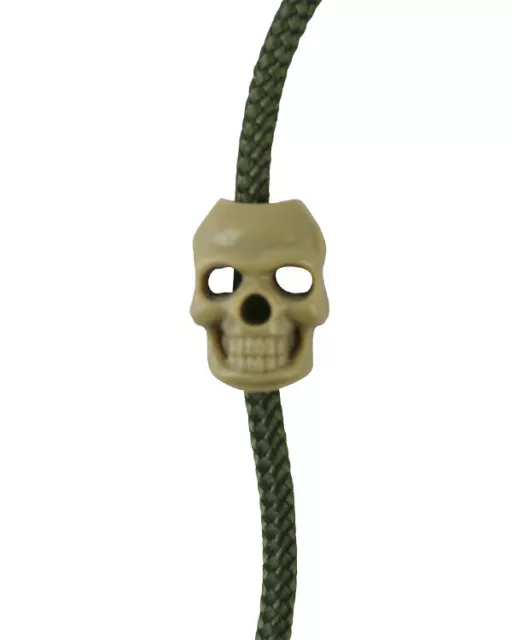 Pack10 Skull Cord Locks Stoppers Toggle Tactical Military Airsoft EMO Punk 3