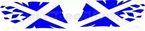 2x RIPPING SCOTTISH FLAG DECALS / STICKERS