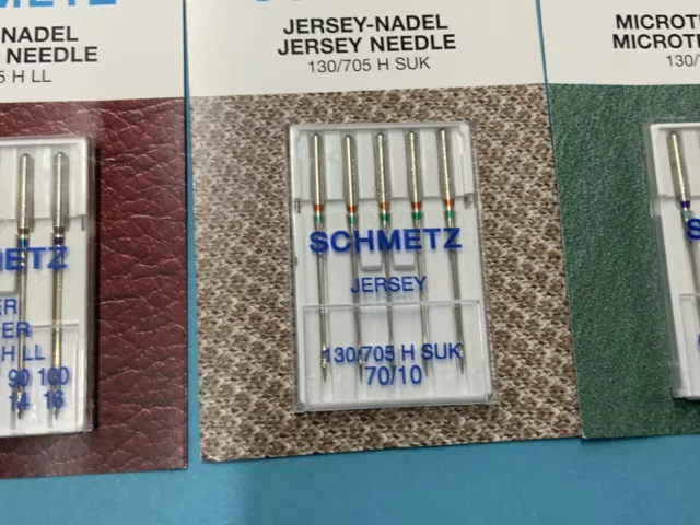 20 Schmetz Nadel- Nähmaschinen Nadelfür Elastische Stoffe, Jersey, Microtex 3