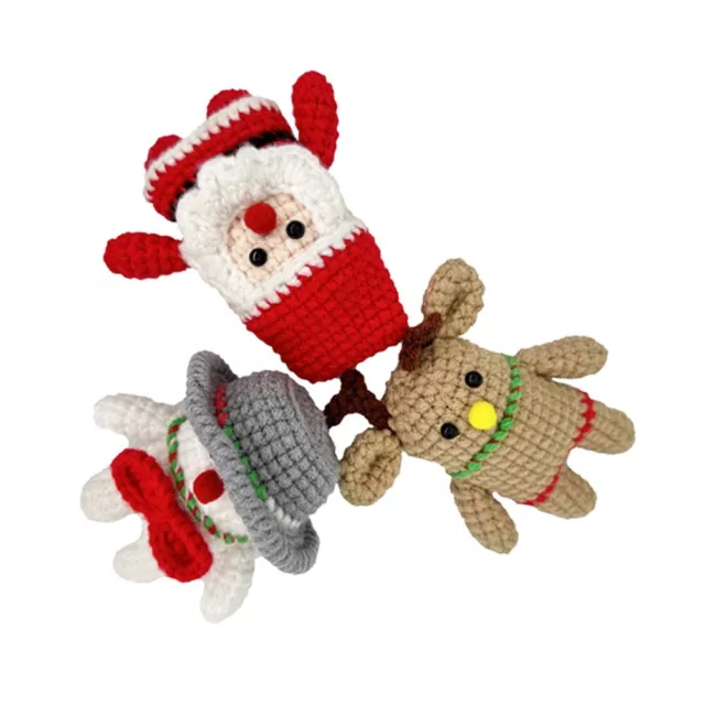 DIY For Christmas Ornaments Simplified with 3pc Crochet Material Package