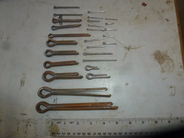 Lot de 10 épingles Cotter Split Pins 1/4 x 3" de long vintage impérial neuf ancien stock