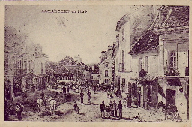 CPA 95 VAL D' OISE près Sarcelles Fosses LUZARCHES en 1829 ILLUSTRATION