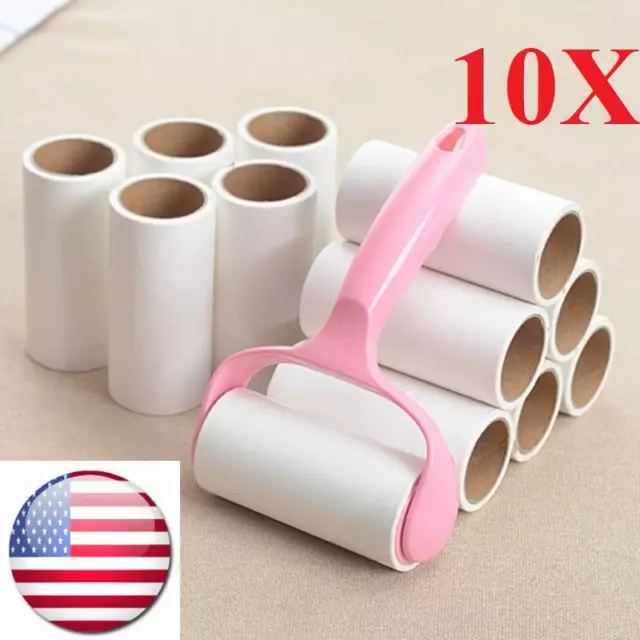 10x Lint Roller for Pet Hair, Dust Remover for Clothes, Extra Sticky 550 Sheets