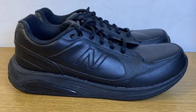 NEW BALANCE MW928BK Black Leather Walking Shoes Men’s Sz 13D “Nice” $39 ...