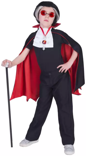 Vampir Set 2-teilig Kinder Umhang Jabot Halloween Karneval Kostüm onz