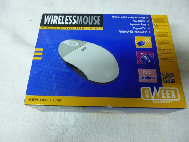 Souris Optique PS/2 Noir Et Argent - Compatible Windows 95 à 7 - 2000 DPI - Marque CC2