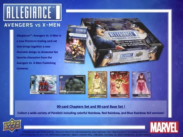 2023 Upper Deck Marvel's Allegiance: Avengers vs X-Men Hobby 12-Box Case