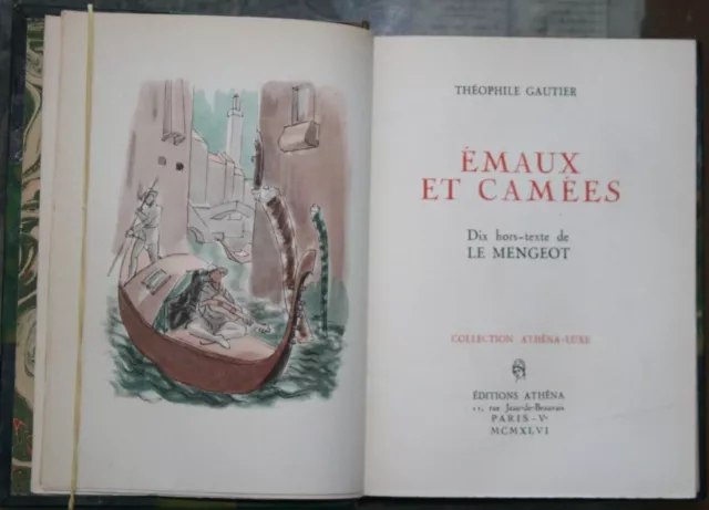 EMAUX ET CAMEES par Théophile Gautier - Dix hors-texte de Le Mengeot - 1946