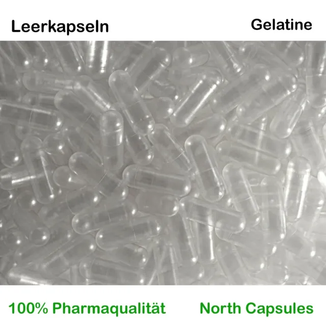 Leerkapseln Hartgelatine - Gr 00 -Leere Kapseln Gelatine - 100% Pharma - EUROPA