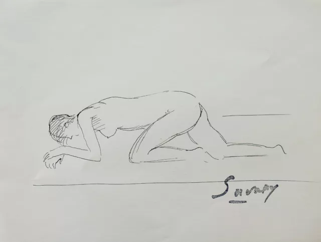 Robert savary - Dibujo Original - Tinta - Desnudo 68