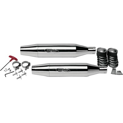 HARLEY SuperTrapp SCARICO SLIP-On Mufflers Tapered Touring 95-16 Chrome 3" 