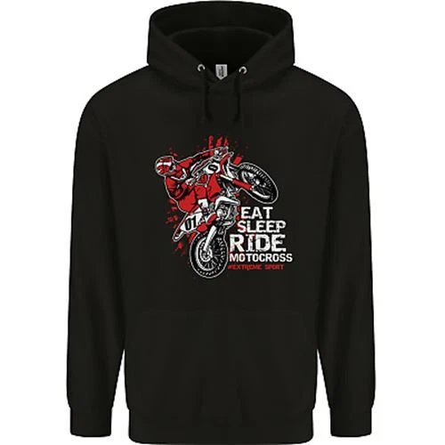 Eat Sleep Ride Motocross Dirt Bike MotoX Childrens Kids Hoodie