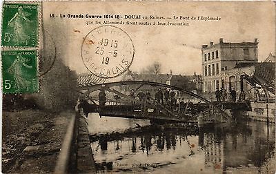 CPA Douai in ruins-le pont de l' Esplanade that Germans made (423035)
