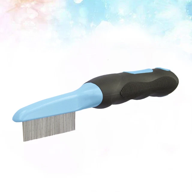 Pettine per animali domestici pettine per capelli dentati in acciaio inox pettine per capelli strumento di pulizia pettine per la cura degli animali domestici