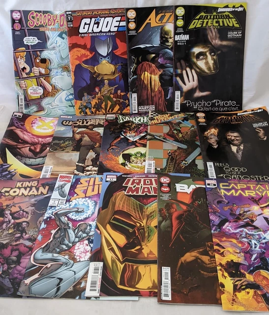 Lot 14 DC MARVEL IDW Comics Scooby Doo GI Joe Batman Xmen Captain Marvel Conan