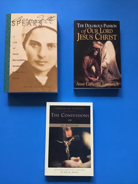 Catholic Books: Lot Of Three. Saint Bernadette, Augustine, Emmierich.