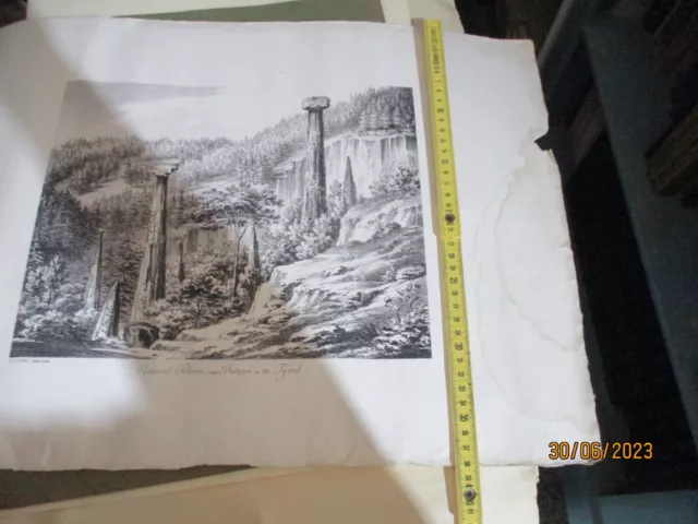Natural Pillars Casi Botzen IN The Tirol - J. M. Jelin Über 1822 Grabado