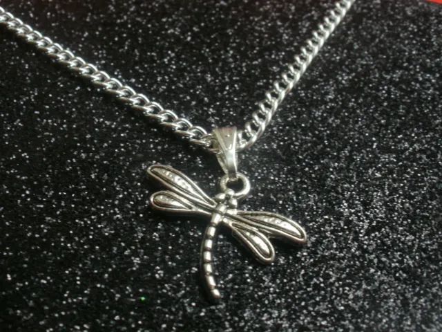 10 Silver Plated 18" Necklaces & Dragonfly Pendants Wholesale Jewellery Job Lot