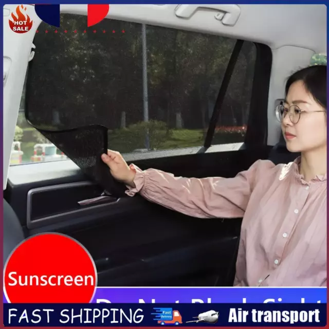 Summer Magnetic Front+Rear Car Side Window Sun Shade Screen Mesh Sunshade 120GSM