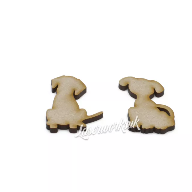 Dog Puppy Cute MDF Wooden Craft Shapes Wooden Blank Tags Decor Embellishment