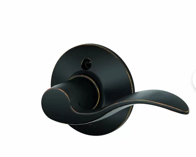 Schlage F170-ACC-716 RH Accent Right Hand Non-Turning Lever One-Side Aged Bronze
