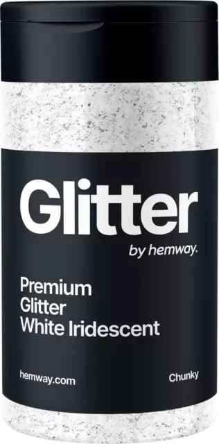 Hemway White Glitter Iridescent Paint Additive Crystals Emulsion Walls  Ceiling