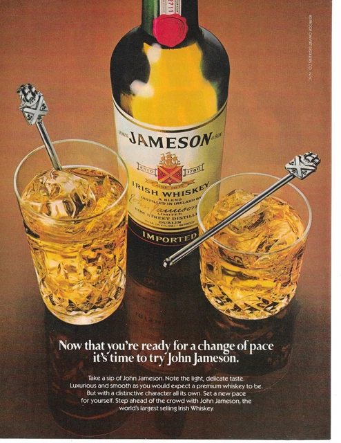 Jameson Irish Whiskey Print Advertisement 1984