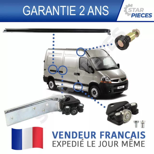 Lot Complet Galet + Rail De Porte Laterale Droite Master 2 Interstar Movano A