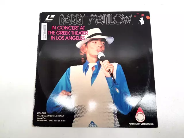 Brry Manilow In Concert At Greek Theater Los Angeles Laser Disc Laserdisc Ld
