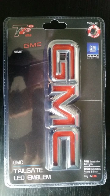 Int Trim Tfp     Tfp 35066Lec Led Tailgate Emblems   Compatible With Gmc Lighted