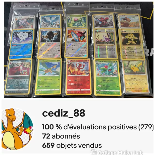 Lot de 25 Cartes Pokemon Brillantes (Reverse) Sans Doubles NEUVES FRANCAISES !