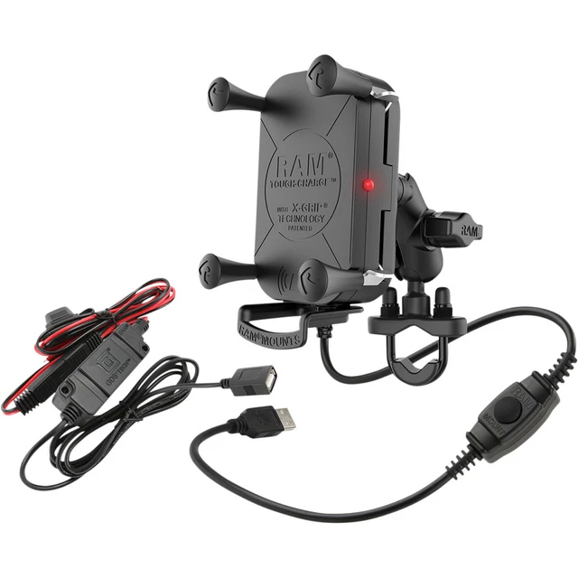 Supporto cellulare universale X-Grip morsetto di supporto funzione di ricarica USB U-Bolt Ram Mount