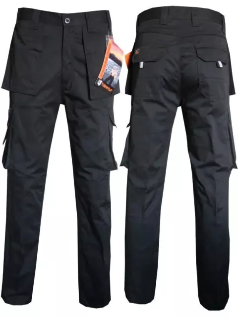 Cargo Combat Workwear Pants Knee Pad Pockets Mechanic Working Trousers