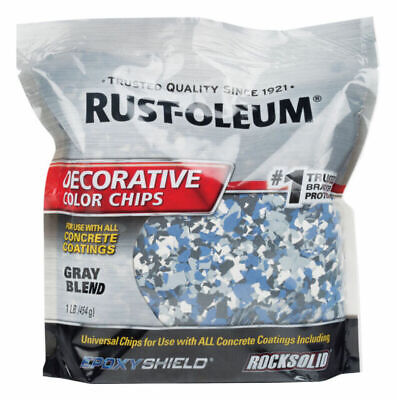 Chips de color decorativos Rust-Oleum, mezcla gris, 1 lb