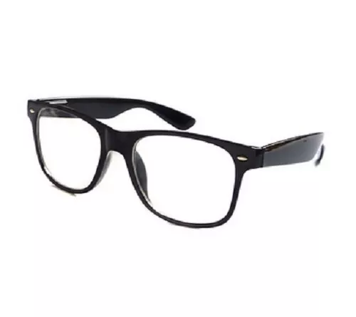 KIDS Childrens Nerd Retro Oversize Black Frame Clear Lens Eye Glasses (Age 3-10)