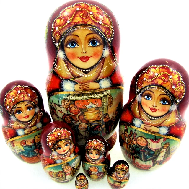 5 Poupées russes exclusive H19 Miro Matriochka Matrioshka ... - eBay
