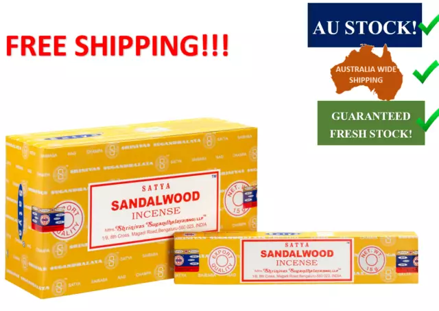 Satya Sandalwood Incense Sticks (Earth Series) 15g [12 pack]