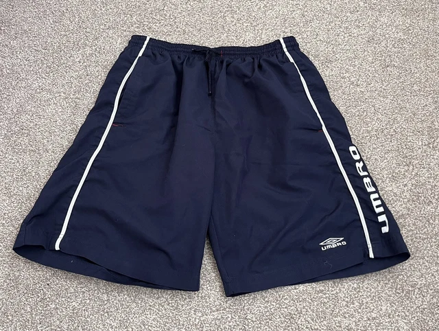 Pantaloncini vintage Umbro grandi blu navy da uomo
