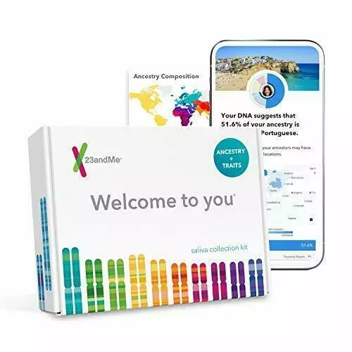 23ANDME ANCESTRY + Traits DNA Test Kit New Factory Sealed Exp 1/24