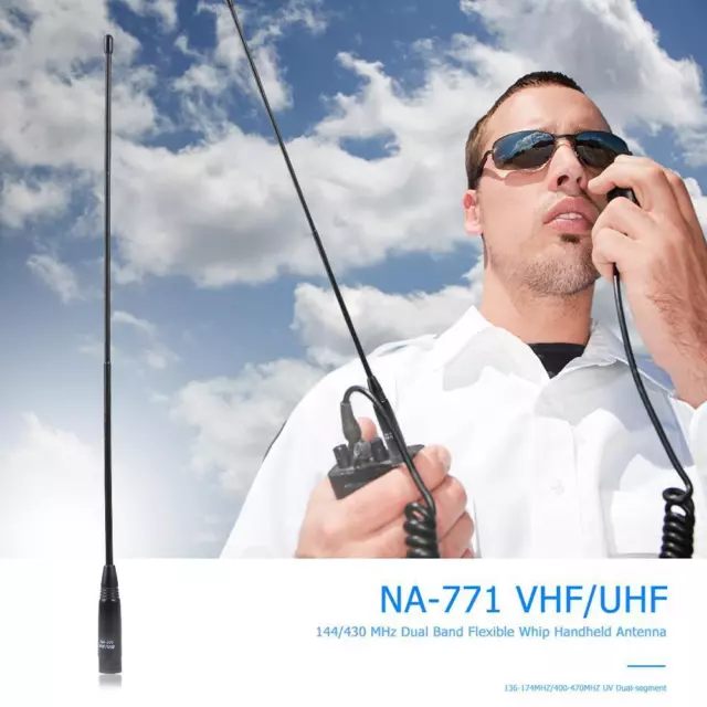 NA-771 SMA-M Male Antenna VHF/UHF 144/430MHz for YAESU Beofeng Two Way R G1ST