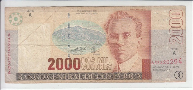 Banknote 2000 colones Costa Rica 2005