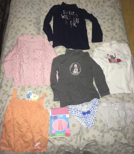 abbigliamento bimba costume mutandine leggins canotta ovs 24/30 mesi 2-4 anni