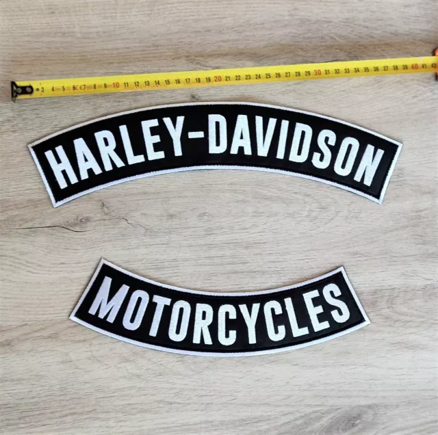 Ecusson dorsal Harley Davidson motorcycles XXL 36cm pour blouson patch biker 🏍️