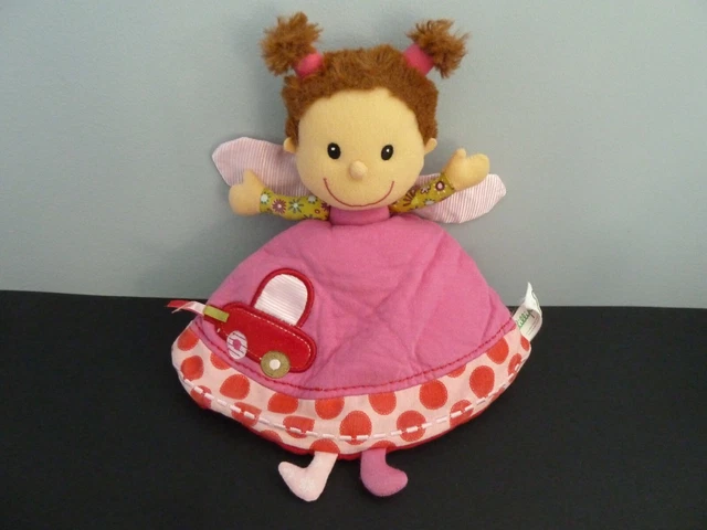 * Doudou Plat D'activite Lilliputiens Poupee Reversible Coccinelle Rose Et.neuf*