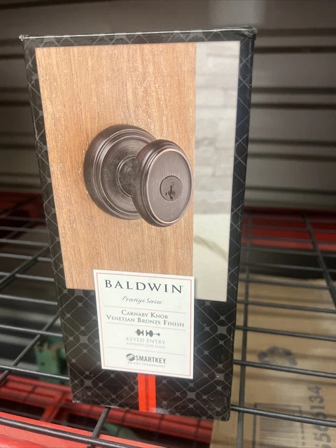 Baldwin Prestige Carnaby Venetian Bronze Entry Door Knob Featuring SmartKey