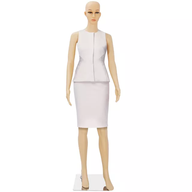 Head Turns Dress Form with Base Female Mannequin Full Body PP Realistic Display