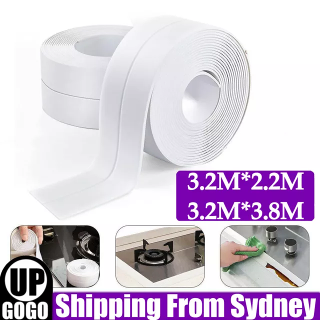 3.2M Kitchen Bathroom Sink Sealing Strip Waterproof Caulk Tape Self Adhesives