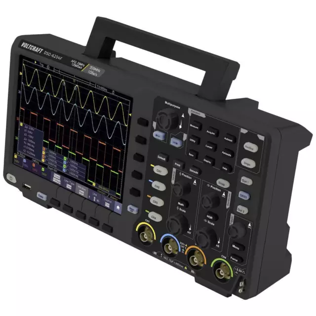 Oscilloscope numérique VOLTCRAFT DSO-6204F 200 MHz 4 canaux 1 Géch/s 10000 kpts