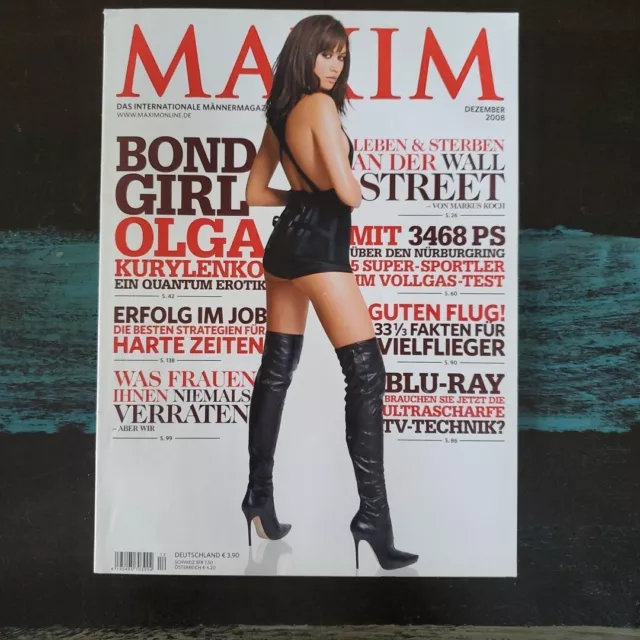 ♡ Maxim 12/2008, Olga Kurylenko, Männermagazin, Style, Erotik, Zeitschrift, Top