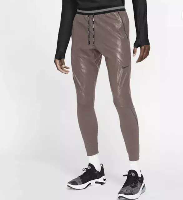 MENS NIKE SWIFT Running Pants Trousers Size L (Cj6330 010) Black